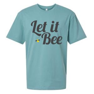 Let It Bee Funny Beehive Cute Beekeeping Gift Sueded Cloud Jersey T-Shirt