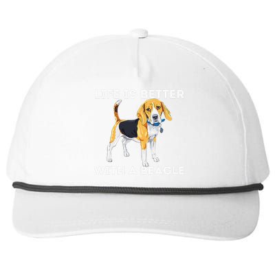 Life Is Better With A Beagle Beagle Dog Lover Snapback Five-Panel Rope Hat