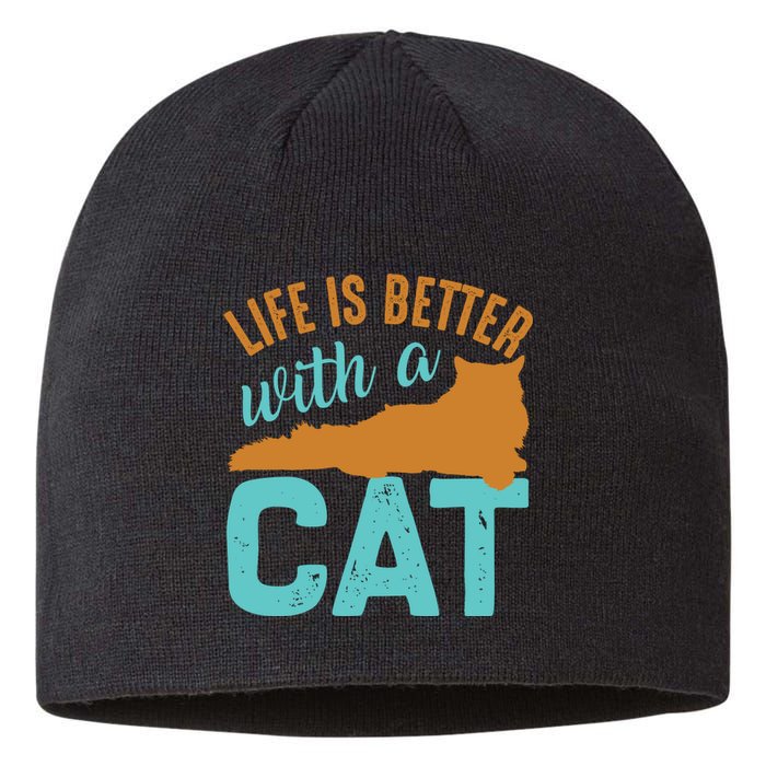 Life Is Better With A Cat Sustainable Beanie