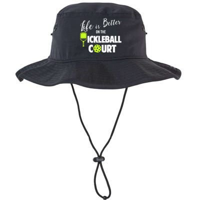 Life Is Better Pickleball Court Pickleball Player Legacy Cool Fit Booney Bucket Hat