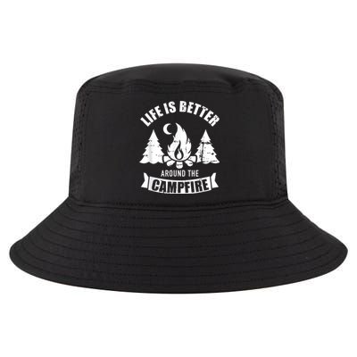 Life Is Better Around The Campfire Camping Cool Comfort Performance Bucket Hat