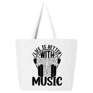 Life Is Better With Music - Guitar Player 25L Jumbo Tote