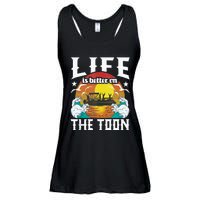 Life Is Better On The Toon Funny Pontoon Boat Pontooning Ladies Essential Flowy Tank