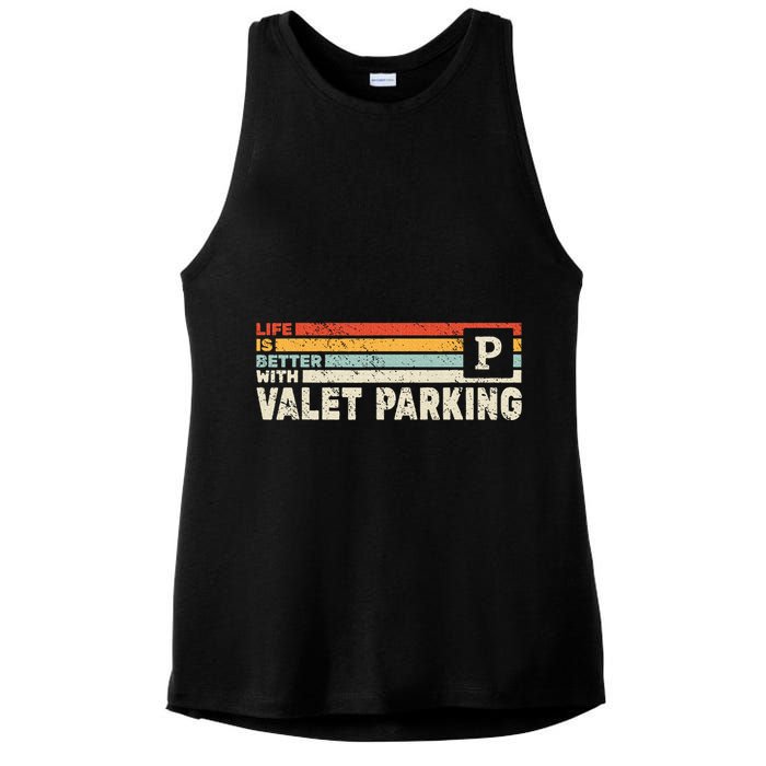 Life Is Better With Valet Parking Ladies PosiCharge Tri-Blend Wicking Tank