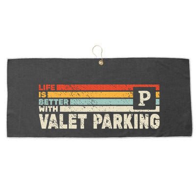 Life Is Better With Valet Parking Large Microfiber Waffle Golf Towel