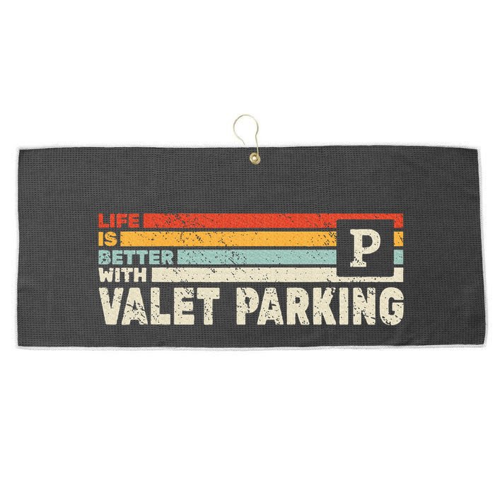 Life Is Better With Valet Parking Large Microfiber Waffle Golf Towel