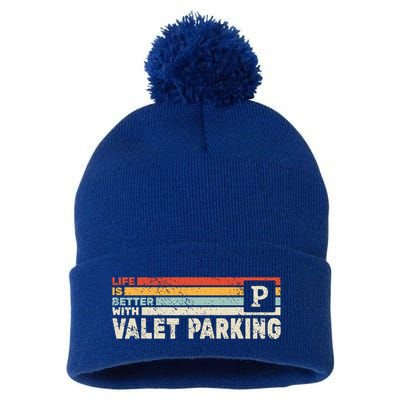 Life Is Better With Valet Parking Pom Pom 12in Knit Beanie
