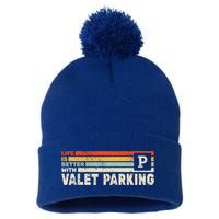 Life Is Better With Valet Parking Pom Pom 12in Knit Beanie