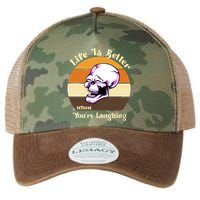 Life Is Better When Your Laughing Retro Skull Legacy Tie Dye Trucker Hat
