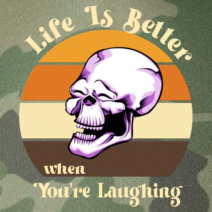 Life Is Better When Your Laughing Retro Skull Legacy Tie Dye Trucker Hat