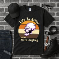 Life Is Better When Your Laughing Retro Skull Tall T-Shirt
