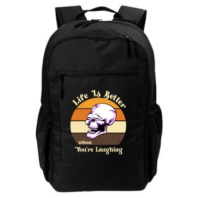 Life Is Better When Your Laughing Retro Skull Daily Commute Backpack