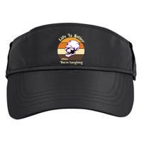 Life Is Better When Your Laughing Retro Skull Adult Drive Performance Visor