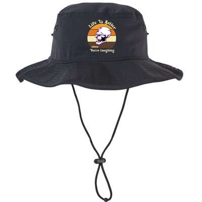 Life Is Better When Your Laughing Retro Skull Bucket Hat