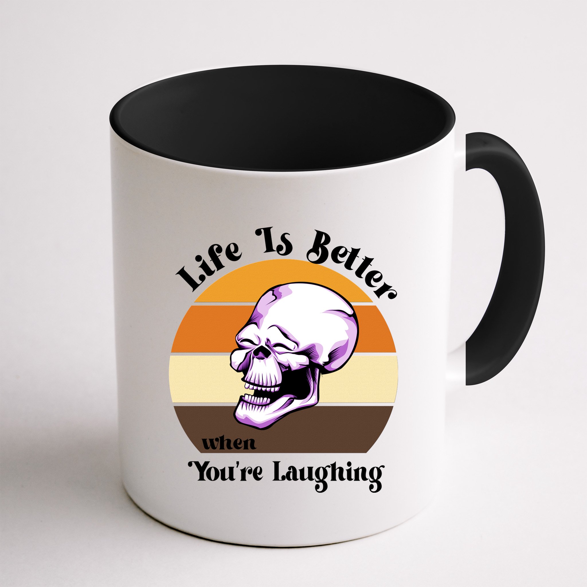 Life Is Better When Your Laughing Retro Skull Mug