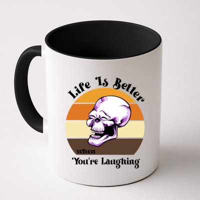 Life Is Better When Your Laughing Retro Skull Mug
