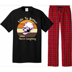 Life Is Better When Your Laughing Retro Skull Pajama Set