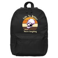 Life Is Better When Your Laughing Retro Skull 16 in Basic Backpack