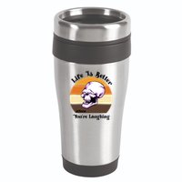 Life Is Better When Your Laughing Retro Skull 16oz Travel Tumbler