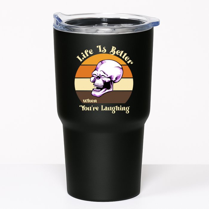 Life Is Better When Your Laughing Retro Skull Tumbler