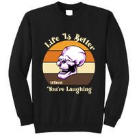 Life Is Better When Your Laughing Retro Skull Tall Sweatshirt