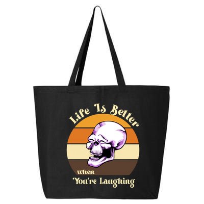 Life Is Better When Your Laughing Retro Skull 25L Jumbo Tote