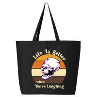 Life Is Better When Your Laughing Retro Skull 25L Jumbo Tote