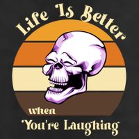 Life Is Better When Your Laughing Retro Skull 25L Jumbo Tote