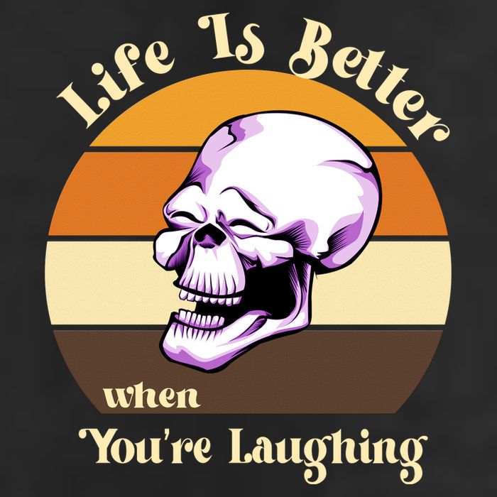 Life Is Better When Your Laughing Retro Skull 25L Jumbo Tote