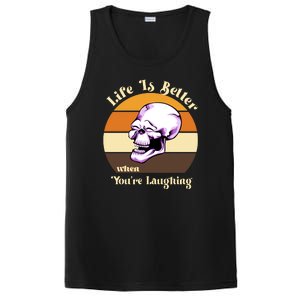 Life Is Better When Your Laughing Retro Skull PosiCharge Competitor Tank