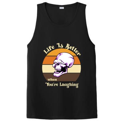 Life Is Better When Your Laughing Retro Skull PosiCharge Competitor Tank