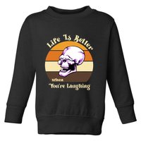 Life Is Better When Your Laughing Retro Skull Toddler Sweatshirt