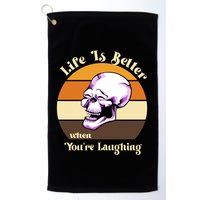 Life Is Better When Your Laughing Retro Skull Golf Towel