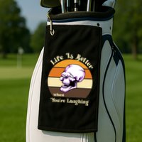 Life Is Better When Your Laughing Retro Skull Golf Towel