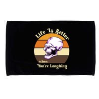 Life Is Better When Your Laughing Retro Skull Microfiber Hand Towel