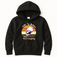 Life Is Better When Your Laughing Retro Skull Kids Hoodie