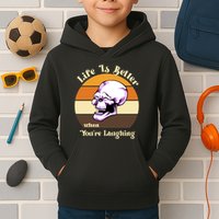 Life Is Better When Your Laughing Retro Skull Kids Hoodie