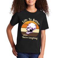 Life Is Better When Your Laughing Retro Skull Kids T-Shirt