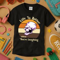 Life Is Better When Your Laughing Retro Skull Kids T-Shirt