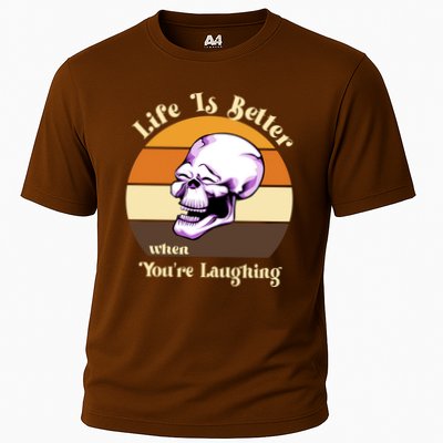 Life Is Better When Your Laughing Retro Skull Performance Shirt