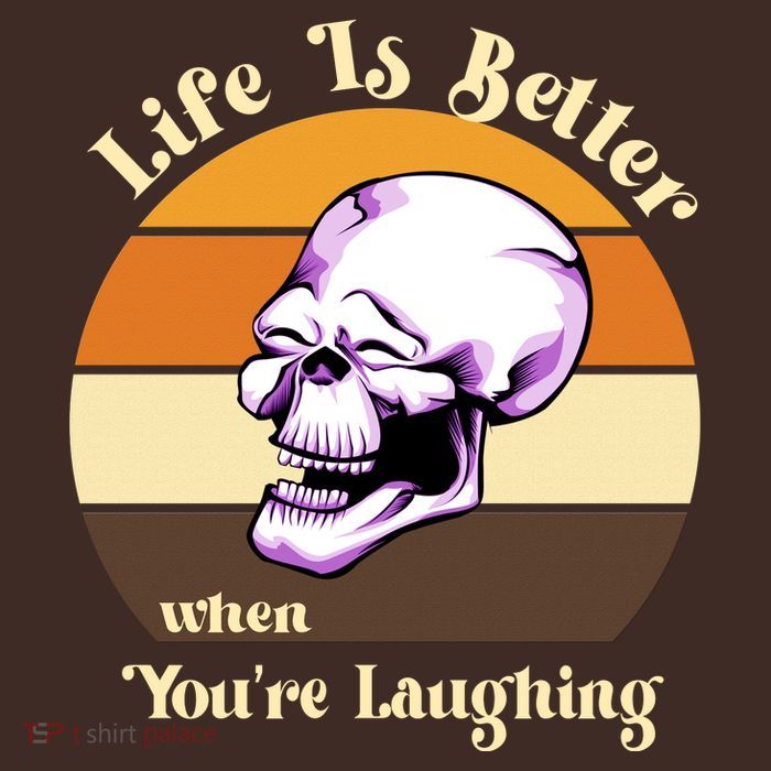 Life Is Better When Your Laughing Retro Skull Full-Length Apron With Pockets