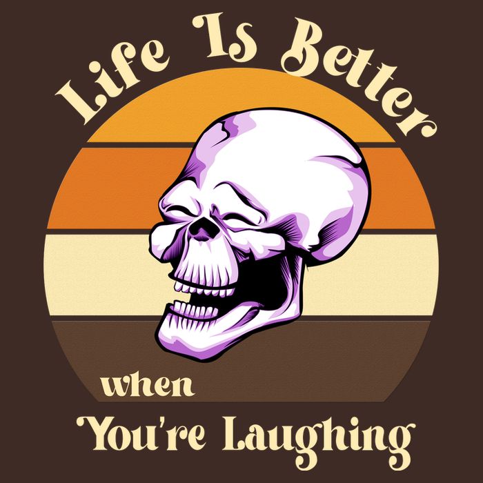 Life Is Better When Your Laughing Retro Skull Knit Cap Winter Beanie