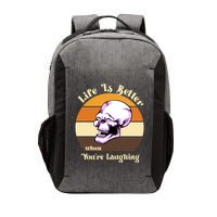 Life Is Better When Your Laughing Retro Skull Vector Backpack