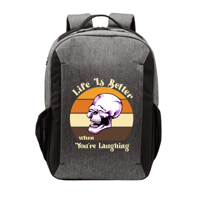 Life Is Better When Your Laughing Retro Skull Vector Backpack