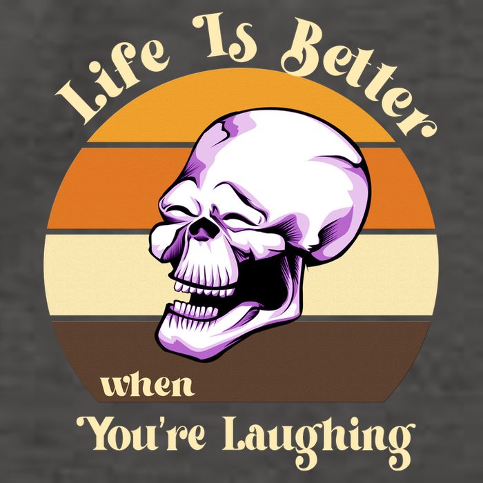 Life Is Better When Your Laughing Retro Skull Vector Backpack