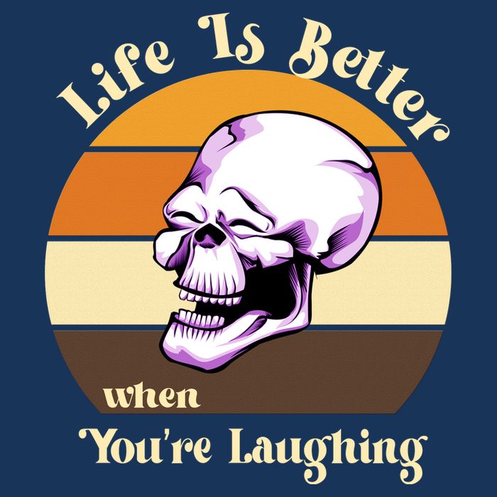 Life Is Better When Your Laughing Retro Skull Infant Baby Jersey Bodysuit