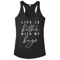 Life Is Better Cute Boy Parent Gift Ladies PosiCharge Competitor Racerback Tank