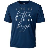 Life Is Better Cute Boy Parent Gift Cooling Performance Crew T-Shirt