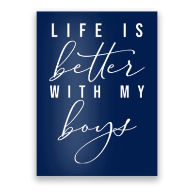 Life Is Better Cute Boy Parent Gift Poster