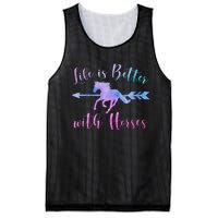 LIFE IS BETTER WITH HORSES Equestrian Rider Vintage Graphic Mesh Reversible Basketball Jersey Tank